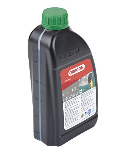 Oregon Scientific Óleo orgânico e biodegradável para lubrificar correntes de serra de moto-serra (garrafa de 1 l)