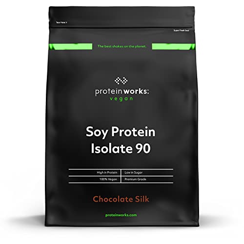 THE PROTEIN WORKS Proteína de soja 90 (isolada) | chocolate macio | 100% vegano | procedente de fontes sustentáveis, baixo em gorduras, 1 kg
