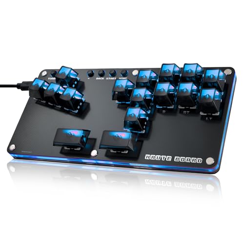 Sehawei Arcade Stick 16 Keys All-Button Gamerfinger, Arcade Controller Street Fight para PC/Ps3/Ps4/Switch/Steam Game Keyboard-Supports Hot Swap & SOCD (B16)