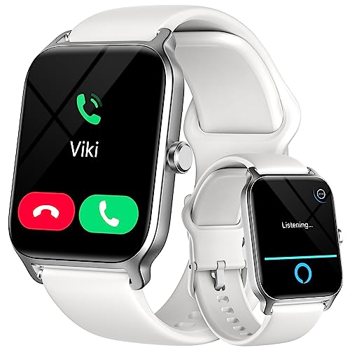 Relógio inteligente mulher homem com voz de Alexa e chamadas, 1,8" Smartwatch com oxímetro / pulsómetro/monitor de sono/podómetro, 100 modos desportivos, impermeável IP68 presente mulher homem para