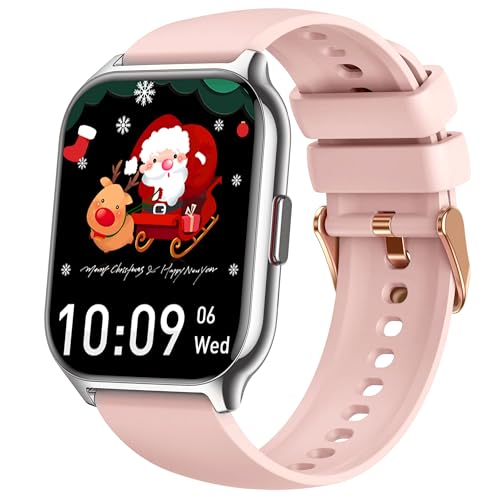 ZOSKVEE Relógio inteligente mulher, [duas correias] Bluetooth chamada e receber Whatsapp, 2 '' Smartwatch desportivo com pressão arterial, 100 desportos, ritmo cardíaco, bricolage mostradores, para
