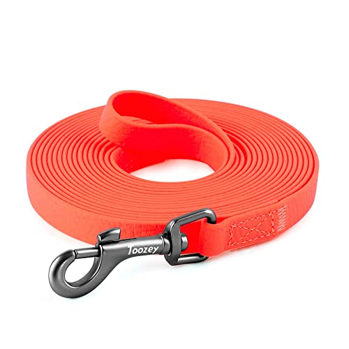 Toozey Trela para cão, trelas para cães de 3 m/5 m/7 m/10 m/15 m/20 m com laço de mão e bolso de malha, trela de treino impermeável para cães grandes e pequenos, trela de cão resistente