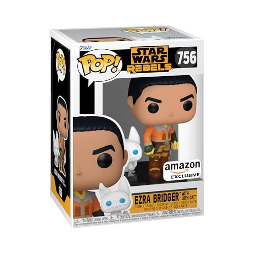 Funko Pop! & Buddy: Rebels - Ezra with Loth Cat - Star Wars: Rebels - Exclusiva Amazon - Figura de vinil colecionável - Ideia de presente - Mercadoria Oficial - Brinquedos para crianças e adultos