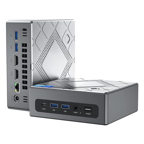 NiPoGi Mini PC SJFS Intel Core i5-12450H (até 4,40 GHz), 16 GB (8 GB*2) DDR4 512 GB M.2 NVMe PCle3.0 SSD mini computador, WiFi 6 Mini computador, moulinex IHD Graphics 1200 M. GG HDMI+VGA 4K UHD Micro