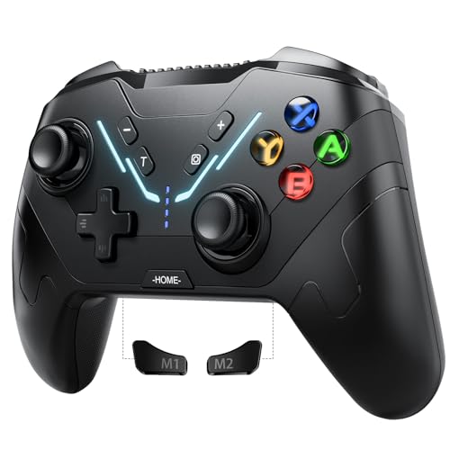 Diswoe 2024 Novo comando para Switch, controlo sem fios para Switch/PC, efeito Hall, comando PC comando Pro Switch com LED RGB/Gyro Axis/Turbo/Vibração/Programável/Gatilhos de viagem