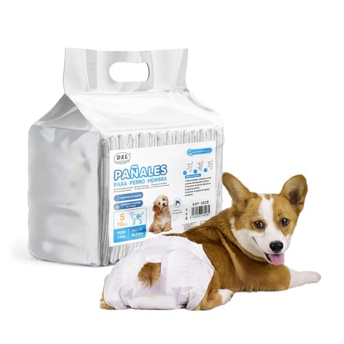 Fraldas descartáveis para cão fraldas para cães fêmea fralda sanitária para cão animais de estimação cuecas higiénicas macias absorventes (S)