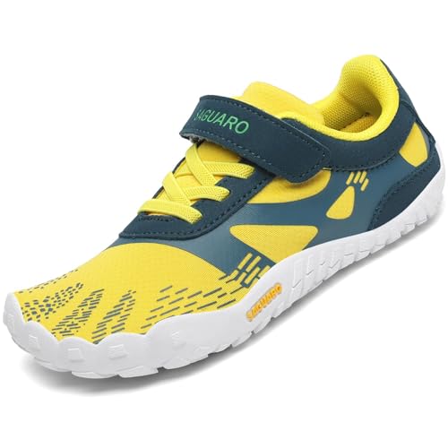 SAGUARO Calçado escalço crianças sapatilhas de trilho meninas respiráveis minimalistas sapatilhas de desporto para exterior interior, 24-36 UE