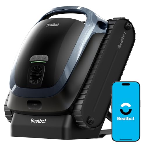Beatbot AquaSense 2 Robot Pool Vacuum Cleaner limpa-fundos sem fios, posicionamento inteligente, limpeza do chão, paredes e linha de flutuação, varrimento duplo para piscinas de até 300 m², azul