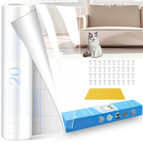 Dictien 40 x 500 cm Protetor para sofá, gatos, sofá, protetor de portas, riscos para cães, protetor de sofá anti, adequado para móveis, portas, paredes, tapetes, balcões