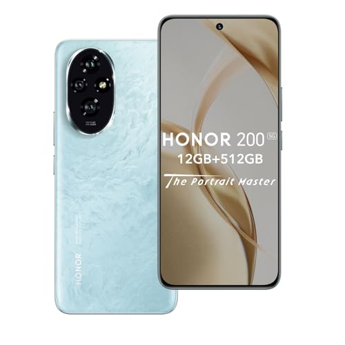 HONOR 200 5G Smartphone 12 GB 512 GB, 120Hz 6,7" AMOLED, Snapdragon 7 Gen 3, 5200 mAh bateria, câmara tripla 50 MP, Android 14, Dual Sim, NFC, (sem carregador) verde