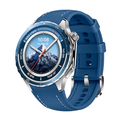 OPPO Watch X2 Smartwatch – Ecrã AMOLED de 1,5" | Bateria até 16 dias, Google Apps & Wear OS | ECG, SpO2 e 100+ desportos, resistente a IP68 & 5ATM - azul