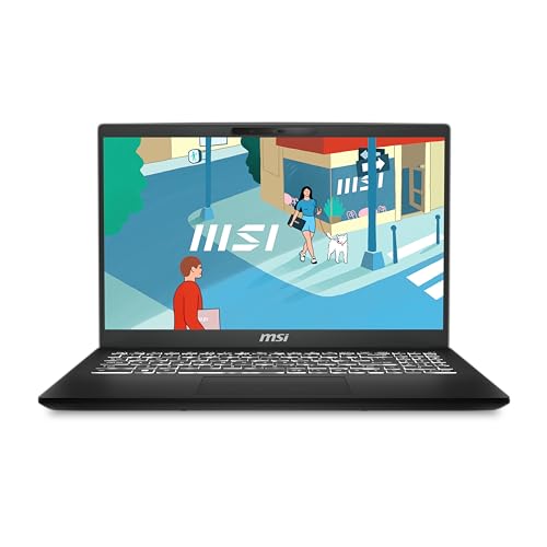 MSI Modern 15 H C13M-082XES Computador portátil FHD de 15,6" (Intel Core i7-13620H, 32 GB RAM, 512 GB SSD, íris Xe Graphics, sem sistema operativo), preto clássico, teclado QWERTY Espanhol ol