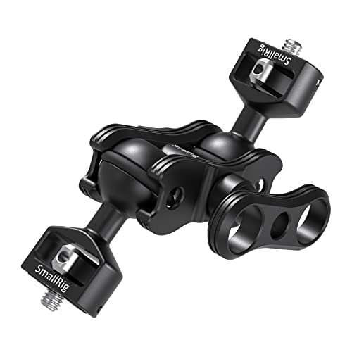 SMALLRIG Braço mágico Magic Arm articulado com cabeças duplas (parafuso de 1/4") para monitores de câmera, luzes LED, câmaras de ação - 2070
