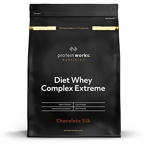 THE PROTEIN WORKS Batido dietético de proteína Whey | sabor chocolate, 1 kg de Diet Whey Complex Extreme