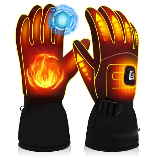 Svpro Meias aquecidas por bateria, meias elétricas recarregáveis para homem, luvas aquecidas para o inverno, luvas aquecidas à prova de água
