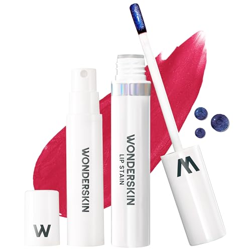 Wonderskin Wonder Blading Peel and Reveal Lip Stain Kit Tinta labial rosa tipo peel-off, de longa duração, impermeável (First Kiss)