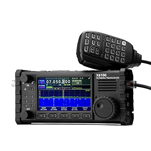 Xiegu X6100 Transceptor HF, rádio SDR de 10 W em modo completo e compatível com BT com ecrã LCD de 3,6"