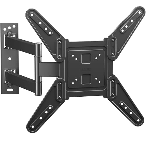 BONTEC Suporte para televisão de parede para televisores de 26 a 60 polegadas de planos/curvos/LED/LCD, suporte de parede para TV com articulado, inclinação e rotação, braço TV até 45 kg, máximo VESA