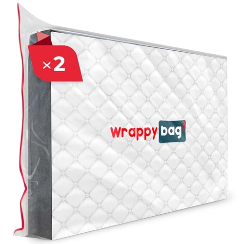 WRAPPYBAG Capa protetora para colchão de plástico, 5 tamanhos disponíveis, bolsa de armazenamento impermeável e resistente, ideal para movimentos, armazenamento ou para transporte - lote de 2