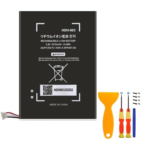 Uwayor Bateria de substituição HDH-003 compatível com consola de jogos Switch Lite, bateria recarregável de 3,8 V 3570 mAh com ferramentas