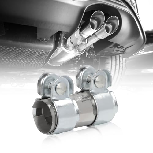 LALAGO Braçadeira de tubo de escape, Ø 50 mm, braçadeira de banda de escape, conector de tubo de escape, braçadeira universal com 2 abraçadeiras de escape (Ø 50 mm / L: 95 mm)