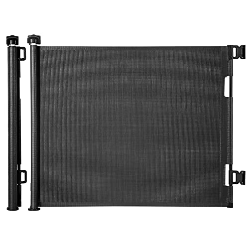 Porta de segurança para bebé extensível, 0-180 cm, barreira de segurança para crianças e cães, cercas de segurança para crianças e corredores, interiores e exteriores (preto)