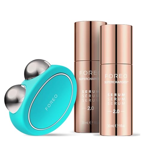 FOREO Set Reafirmante BEAR - Dispositivo de microcorrentes facial BEAR 2 x sérum condutor 30 ml com ácido hialurónico- massajador facial anti-idade - Skin care set - Mint