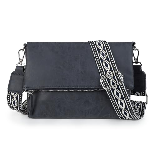 Gladdon bolso de hombro de las mujeres, bolso de hombro con cremallera, bolso crossbody, bolso de cuero pequeño