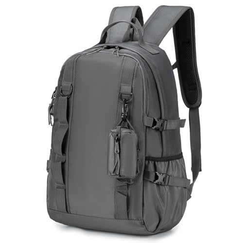 BAGZY Mochila de montanha homens 24 l, impermeável mochila de caminhada mochila portátil 15,6 polegadas acuto de viagem casual para desportos ao ar livre campismo caminhadas ciclismo, Oxford, cinzento