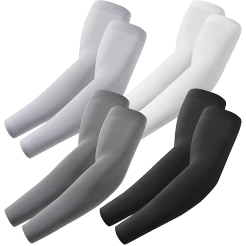 fuinloth Mangas de braço para homens e mulheres, desporto compressão proteção solar