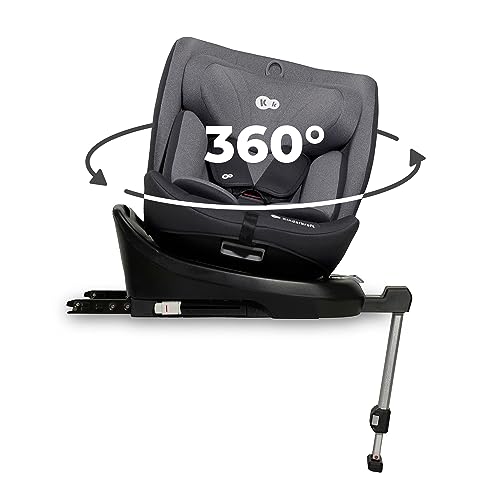 Kinderkraft I-360 Cadeira de carro, I-SIZE 40-150 cm, Isofix, cadeira carro de bebé, para crianças, ajustável, cadeira, RWF, FWF, universal para carro, assento de carro, 360º, grupo 0+/1/2/3, 0-36 kg,
