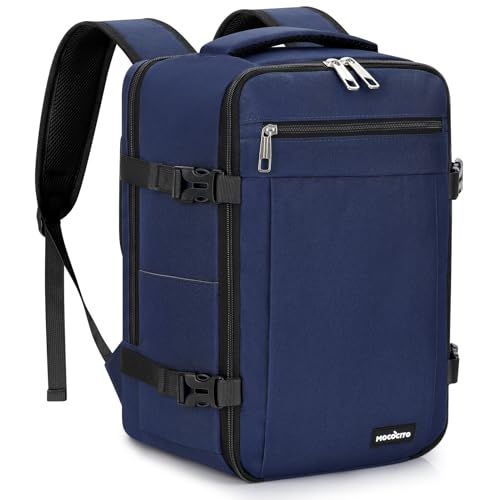 MOCOCITO Mochila viagem cabine avion 40 x 20 x 25, malas de viagem cabine para Ryanair, mochila homem mulher mala de viagem malas Travel Backpack bagagem de mão mochila portátil, Azul Marinho, Casual