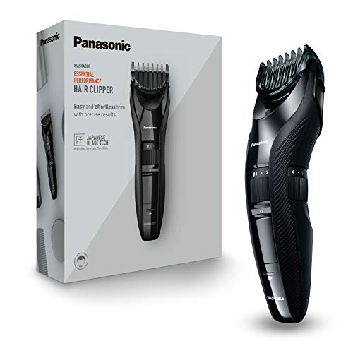 Panasonic ER-GC53-K503 Cortador de cabelo para homens, aparador portátil sem fios à prova de água, 19 configurações de comprimento, 1 acessório, operação sem fios e com cabo, preto