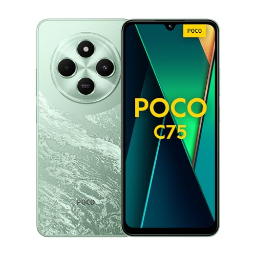 Xiaomi Poco C75 - Smartphone de 8 + 256 GB, ecrã imersivo de 120 Hz, MediaTek Helio G81-Ultra, câmara dupla de 50 MP IA, 5160 mAh, carregamento rápido de 18 W, NFC, verde (versão ES)
