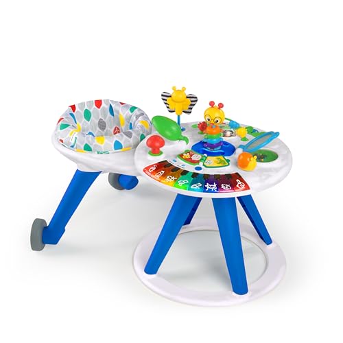 Baby Einstein, Centro e mesa de atividades Around We Grow, andador evolutivo, estação de brinquedos removível, multilingue, assento gira 360°, altura ajustável, a partir dos 6 meses