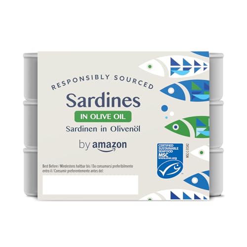by Amazon MSC Sardinhas em azeite de oliva, 3 x 125 g