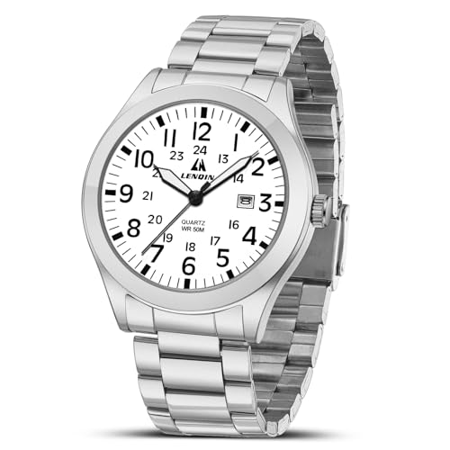 LN LENQIN Relógio homem relógios militares campo relógio analógico de quartzo para homens relógios de pulso impermeáveis com data correia de nylon relógio desportivo tático militar