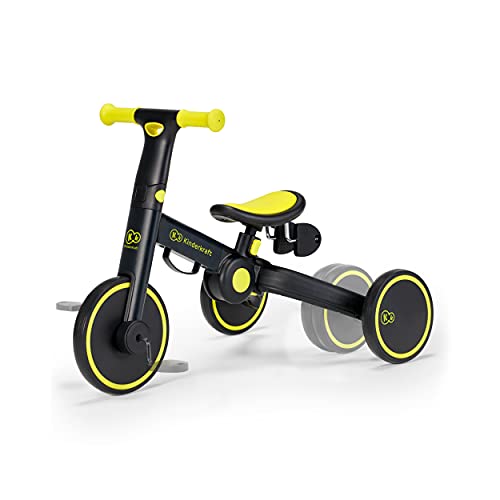 kk Kinderkraft, 4TRIKE Triciclo 3 em 1, minibicicleta, bicicleta sem pedais, bicicleta para bebé, para crianças, minitriciclo de equilíbrio, dobrável, assento ajustável, 12 meses - 5 anos, 25 kg,