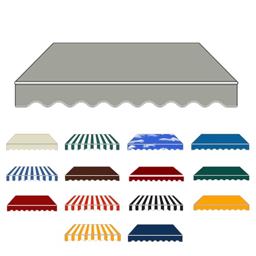 Toldo articulado impermeável, proteção solar, toldo para varanda: com moldura grossa, toldo extensível manual, prático e inoxidável, proteção UV (cinzento, 2 x 1,5 m)