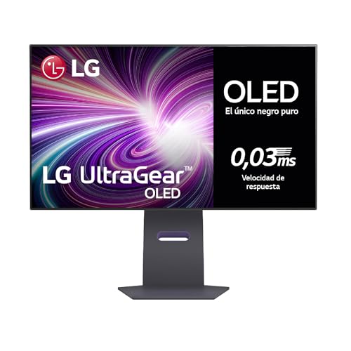 LG 32GS95UV-B.AEU Monitor Ultragear Gaming, 32", ecrã OLED, 3840 x 2160, 0,03 ms, modo duplo (240/480 Hz), G-Sync, FreeSync Premium Pro, antracite, curto. Vatura ótima. Tecnologia MLA +, preto