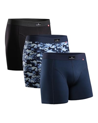 DANISH ENDURANCE Cuecas homem boxers de algodão premium, com ou sem cuecas, conjunto de 3 ou 10, roupa interior confortável e elástica