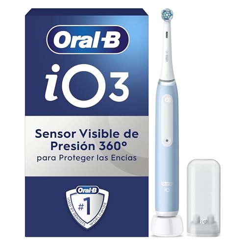 Oral-B iO 3N Escova de dentes elétrica com cabo recarregável, 1 cabeça, desenhada por Braun - azul