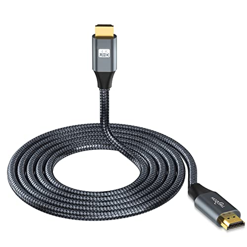 Twozoh Cabo HDMI 4K 15 m, cabo HDMI 2.0 de alta velocidade, cabo HDMI entrançado compatível com PS5, PS3, PS4, PC, projetor, HDTV, Xbox