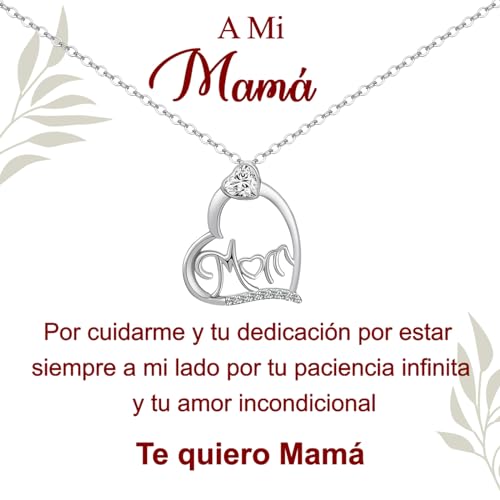 Tusuzik Colar de mulher colar infinito prata de lei 925 colar ajustável com 5 A branco / vermelho zircónio cúbico, jóias para mulher, Natal Dia dos Namorados presente de aniversário