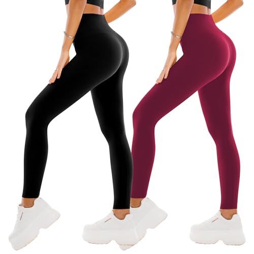 SINOPHANT 2 leggings mulher calças ioga leggings desporto suaves elásticos de cintura alta pilates