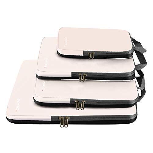 Eono por Amazon, 3/4/6 Conjunto de organizadores de viagem de compressão expansíveis, impermeável para malas, organizador de bagagem, cubos de embalagem