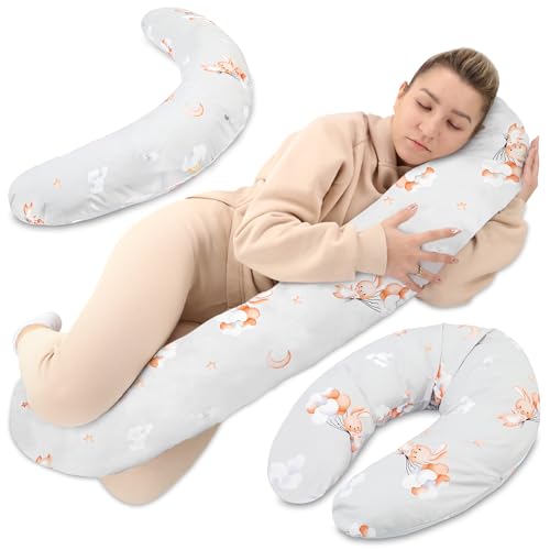 Almofada de amamentação e gravidez de 190 cm, almofada de dormir de lado, perfeita para descanso e relaxamento, ideal para futuras mães, forma em C