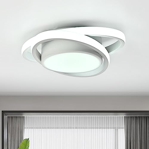 Plafon Led teto, 32 W modernos candeeiro de teto, oval branca luz de teto 3000 LM branco frio 6000 K candeeiros de teto para sala de jantar corredor casa de banho cozinha quarto corredor, comprimento