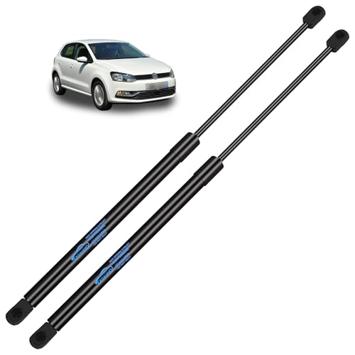 Koaudb 2 x Amortecedor de mala para VW Polo 9N 2002, 2003, 2004, 2005, 2006, 2007, 2008, 2009 preto mola de gás mala 400N 500 mm amortecedor mala de mala substituição #66 Q6827 550C
