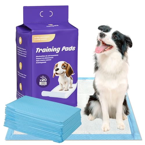 Nanipets® Almofadas de treino para cães, almofadas de treino para animais de estimação super absorventes e à prova de fugas, 60 * 90 cm tapetes hipoalergénicos para animais de estimação grossos extra